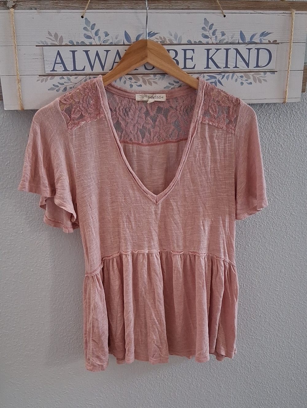 4/$13 Lace-Back V-Neck Tee